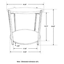Bleskin - Round Accent Side Table With Shelf - White by HouseOfZazla