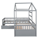 L Shape Platform Bed With 3 Storage Drawers by HouseOfZazla