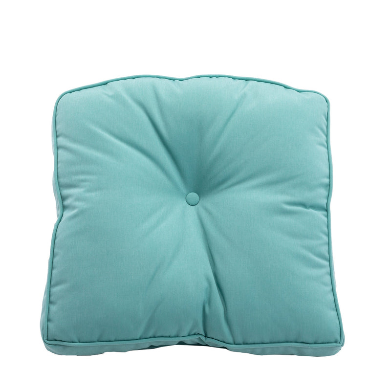 3 Pieces Outdoor Swivel Rocker Patio Chairs, 360 Degree Rocking Patio Conversation Set with Thickened Cushions and Glass Coffee Table for Backyard, Blue