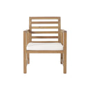 Outdoor Acacia Wood Club Chairs, 2-Piece Set - Natural Stained / White by HouseOfZazla
