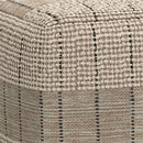 Elmer - Square Woven Pouf - Natural / Gray by HouseOfZazla