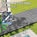 44 Pcs Interlocking Deck Tiles, 12" x 12" HDPE Outdoor Flooring by HouseOfZazla