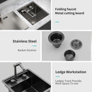 Modern Undermount Bar Sink With Folding Faucet by HouseOfZazla