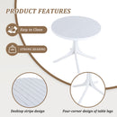 Modern Round Table, Waterproof, UV Resistant And Durable - White by HouseOfZazla