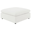 Raleigh Boucle Upholstered Ottoman Ivory