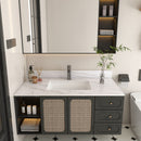 Bianco Carrara Venato Marble Vanity Top With Pre Drilled Faucet Hole And Undermount Sink by HouseOfZazla
