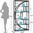 5 Tier Etagere Bookshelf With 8 Open Shelves Organizer For Living Room by HouseOfZazla