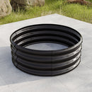 32.08"x11.4" Tall Round Raised Garedn Bed,Metal Raised Beds for Vegetables, Outdoor Garden Raised Planter Box, Backyard Patio Planter Raised Beds for Flowers, Herbs, Fruits Black