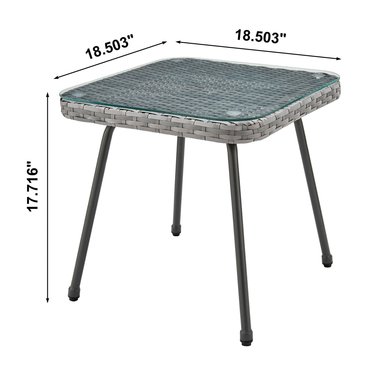 Cannes - 3 Piece Outdoor Patio Conversation Set, photo 15 of 18