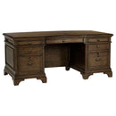 Stigham - 7 Drawer Executive Desk With Lockable File Cabinets - Oak