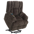 Pacay - Power Recliner With Lift, Heating & Massage - Brown Chenille by Unique Piece Furniture