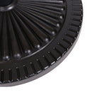 Black Rock Resin Outdoor Umbrella Base with Steel Support in Black Finish
