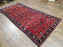 4 x 8 Handmade Baluch Afghan Turkoman Tribal Wool Rug Organic Dyes 8x4 Carpet