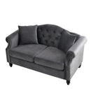 2 Seater Chesterfield Sofa With Rolled Arms And Nailhead Trim For Living Room by HouseOfZazla