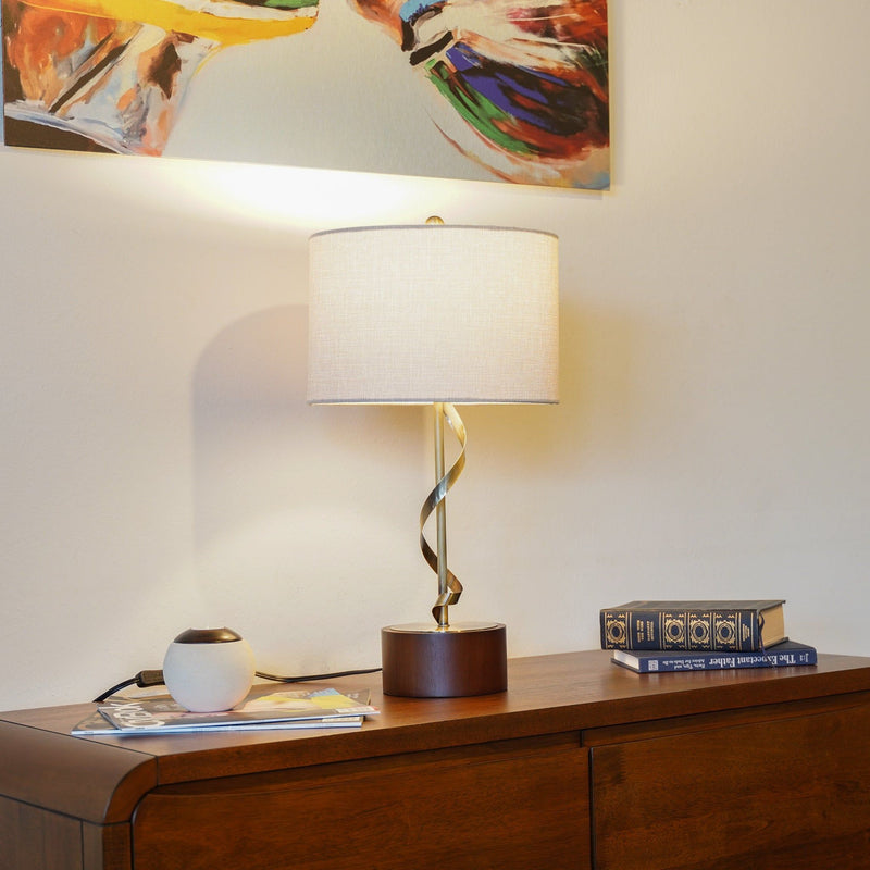 Nightstand Desk Lamp With Twisted Base - White, photo 8 of 11