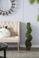 7.5x7.5x35" 3 Foot Tall Artificial Spiral Boxwood Tree by HouseOfZazla