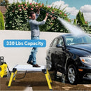 Aluminum Step Ladder Heavy Duty Foldable Aluminum Platform 330 Lbs Capacity by HouseOfZazla