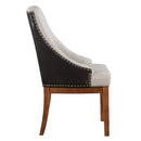 Gilsea - Fabric & Synthetic Leather Side Chair (Set of 2) - Beige & Brown Finish by Unique Piece Furniture