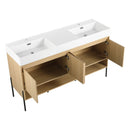 Modern Bathroom Vanity Combo With Single Resin Sink And Storage Cabinet by HouseOfZazla