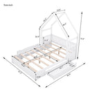 House Style Platform Bed With Guardrail And 2 Drawers by HouseOfZazla
