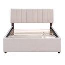 Teddy Fleece Full Size Upholstered Platform Bed with Twin Trundle by HouseOfZazla