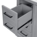 Bathroom Vanity With Sink, Soft Close Doors, Adjustable Shelf & 3 Drawers by HouseOfZazla