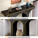 Console Table With Arched Base For Entryway - Black by HouseOfZazla