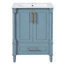 Bathroom Vanity With Ornate French Cylinder Legs, Soft Close Drawer by HouseOfZazla