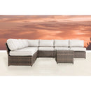 Comfortable Modern Patio Rattan Sectional Set With Cushions by Unique Piece Furniture