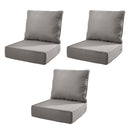 6" Thick Outdoor Chair Cushion Set - Gray