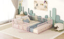 Metal Floor Bed Frame With Fence And Door by HouseOfZazla