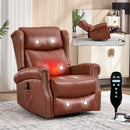 Heat Massage Manual Recliner Chair with Rocker and Swivel