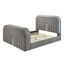 Shelyn - Bedroom Bed With LED, TV Stand, Fireplace & Bluetooth by Unique Piece Furniture