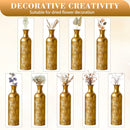 3 Pack Semi-Handcrafted Gold Metal Vase Collection by HouseOfZazla