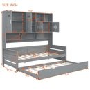 Daybed With All-In-One Cabinet And Shelf