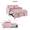3 In 1 Pull Out Couch Convertible Sofa Bed With Reclining Backrest by Unique Piece Furniture