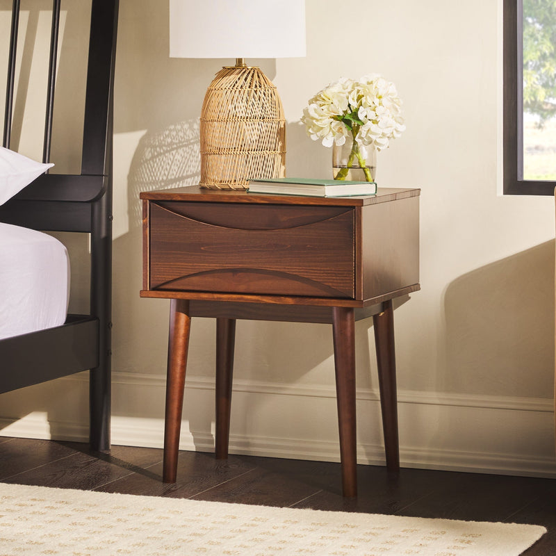 Atticus Solid Wood Mid-Century Modern Nightstand