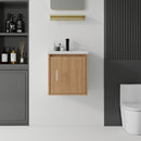 20 Inch Floating Bathroom Vanity with Sink, Soft-Close Door, Ceramic Sink, Plywood by HouseOfZazla