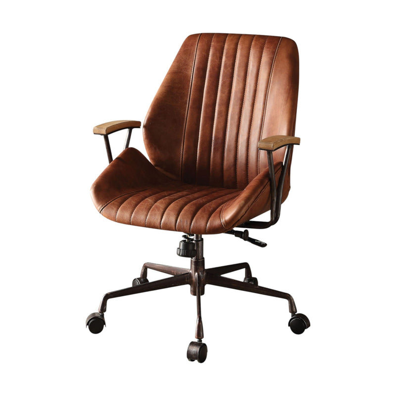 Brancaster - Aluminum Top Grain Leather Office Chair - Coffee, photo 4 of 5