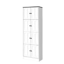 Tall Storage Cabinet With 8 Doors And 4 Shelves, Wall Storage Cabinet For Living Room, Kitchen, Office, Bedroom, Bathroom by Unique Piece Furniture