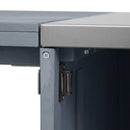 K&K 66.5' Outdoor Kitchen Island for Big Green Egg Grills, Solid Wood Outdoor Grill Cart for Tabletop Grill with Stainless Steel Top, Drawer, Compatible with Large Big Green Egg, Kamado Joe- Grey Blue by Montret