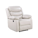 Eilbra - Synthetic Leather Power Motion Recliner - Beige by HouseOfZazla
