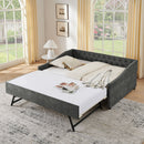 Upholstered Daybed With USB Charging & Pull Out Bed by HouseOfZazla