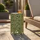 Galore 14" Side Table with Sunburst Cut Out Design