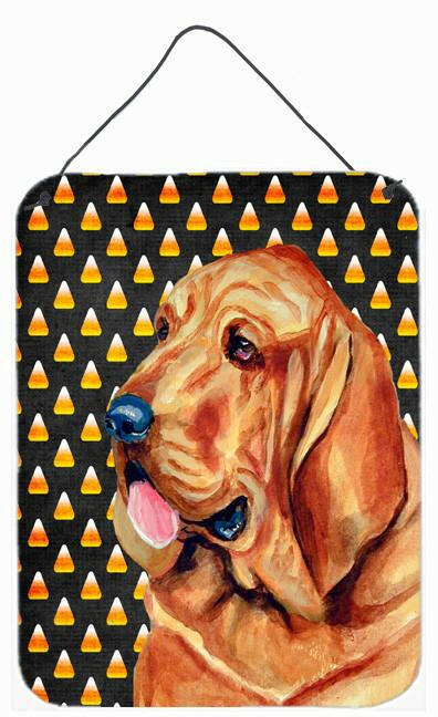 Bloodhound Candy Corn Halloween Portrait Wall or Door Hanging Prints