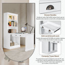 83.4"Tall Bookshelf &Writting Desk Suite,Modern Bookcase Suite with LED Lighting, Drawers,Study Desk and Open Shelves,2-Piece Set Storage Bookshelf for Living Room,Home Office,Study room,White