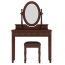 Vintage Vanity Desk with Adjustable Angle Mirror