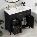 Bathroom Vanity With Sink, 2 Doors 2 Drawers, Freestanding Design by HouseOfZazla