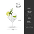 Raye Angled Crystal Gin & Tonic Glasses Set of 4 by Viski