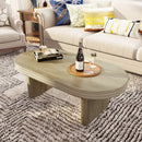 Oval Fluted Coffee Table - Natural by HouseOfZazla